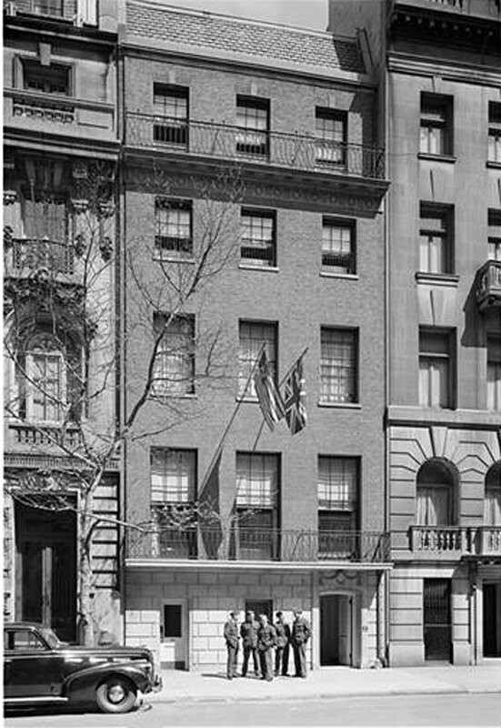 37 East 68th Street. Mrs. Ambrose Clark's British Service Club,