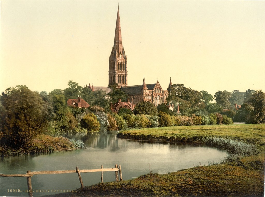 Cathedral, from the river, Salisbury