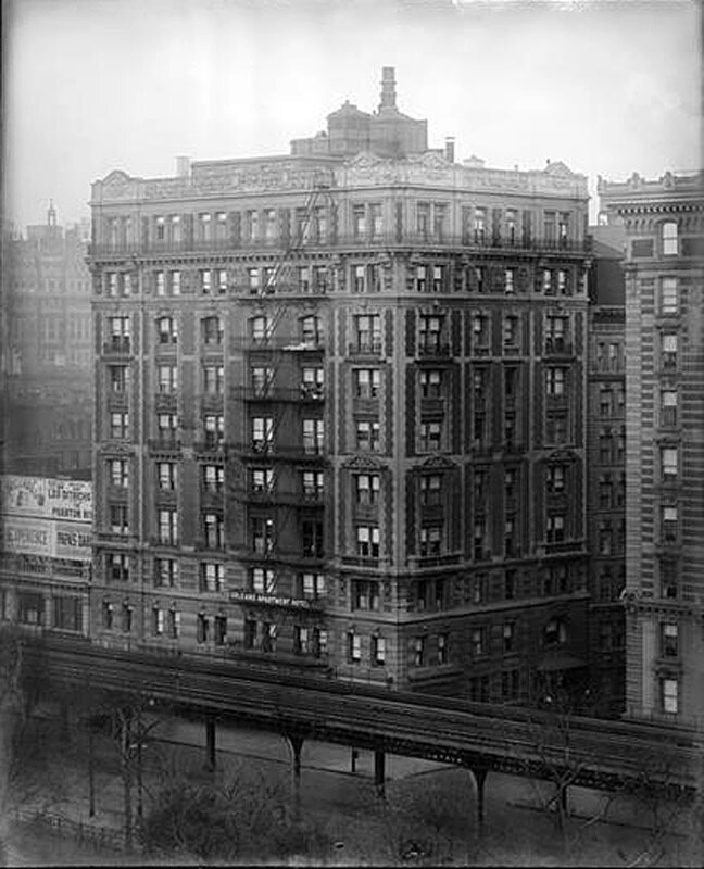 80th Street and Columbus Avenue. Orleans Apartment Hotel.