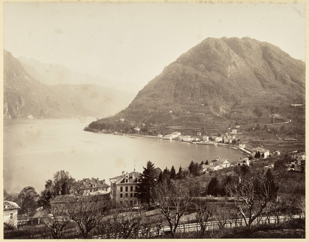 Gotthardbahn: Lugano mit dem Monte Salvatore