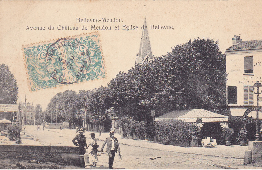 Bellevue. Avenue du Château de Meudon et Eglise de Bellevue