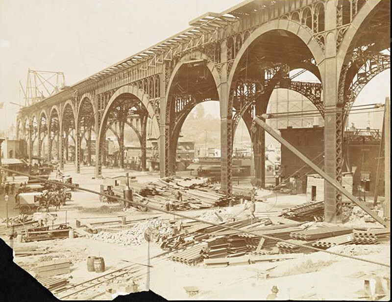 Construction of the George Washington Bridge