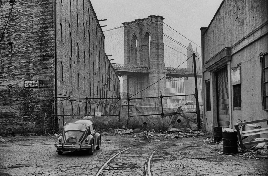 The Bridge and the Beetle. Plymouth Street, DUMBO, Brooklyn, NYC