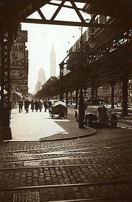 Third Ave., south from East 59th Street, showing mainly the Third Ave. Elevated Line.