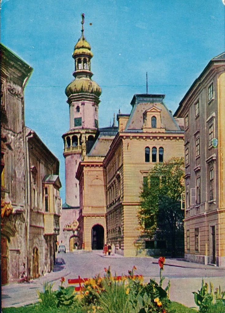 Sopronban. Városháza és a Tűztorony