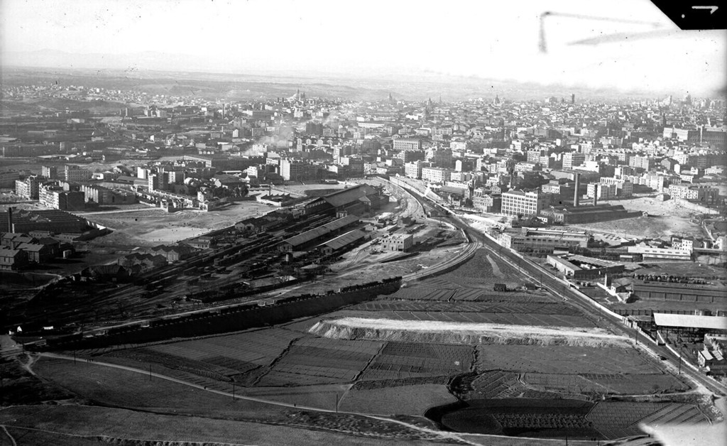 Vista aérea de la estación de Delicias
