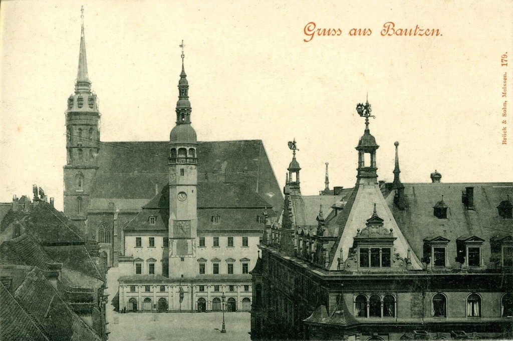 Bautzen. Rathaus mit St. Petrikirche