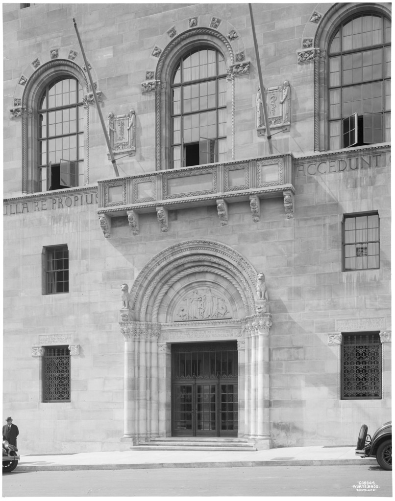 103rd Street and 5th Avenue. New York Academy of Medicine, entrance