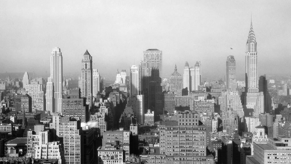 Midtown Manhattan skyline view! New York, 1931