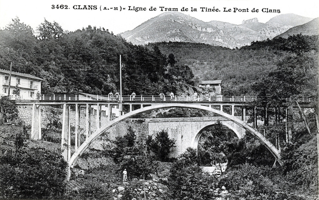 Ligne de Tram de la Tinée. Le Pont de Clans