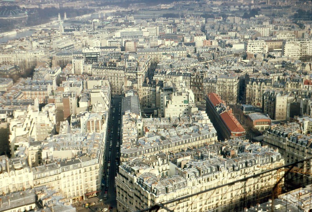 View from the Eiffel Tower. Rue de Monttessuy
