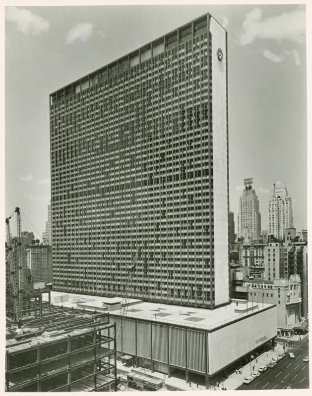 Sixth Avenue, West 53rd Street - West 54th Street, New York Hilton Hotel, 1963