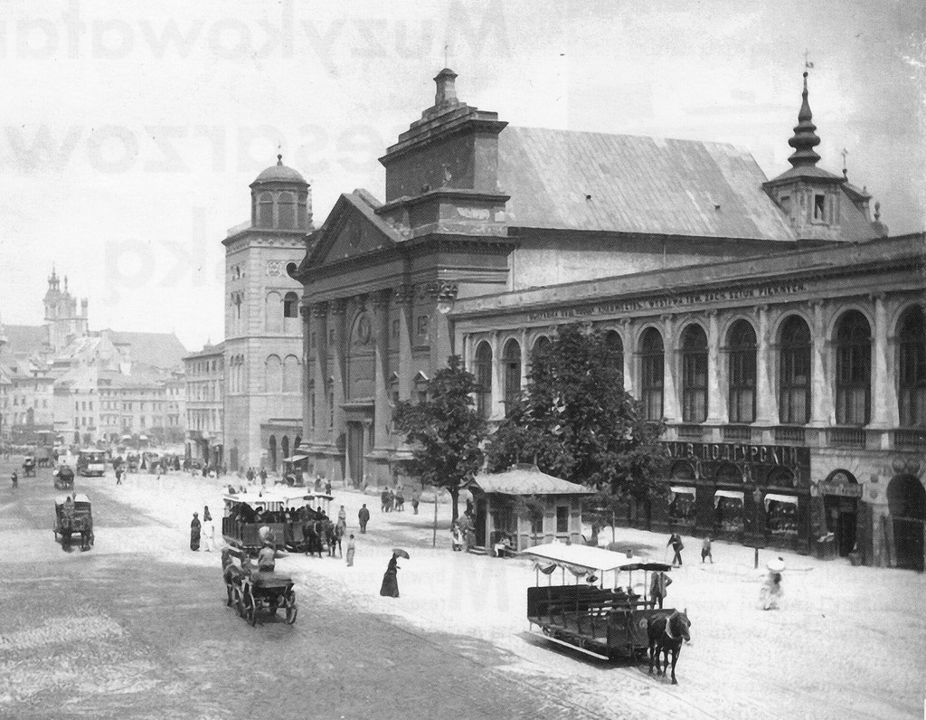 Widok Krakowskiego Przedmieścia z kościołem św. Anny