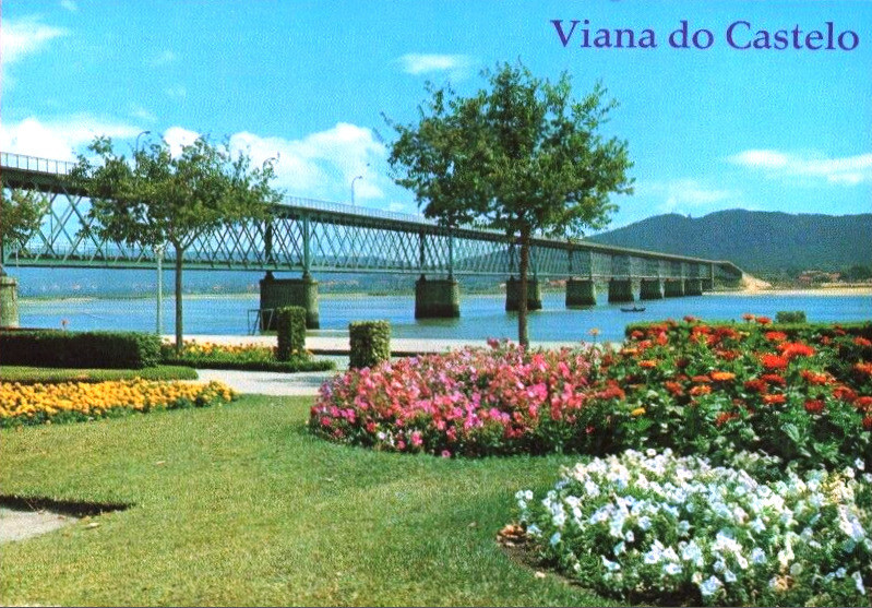 Viana do Castelo. Jardim da Marina & Ponte Metálica Ferroviária