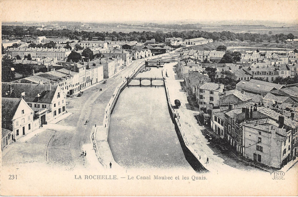 La Rochelle. Le Canal Maubec et les Quais