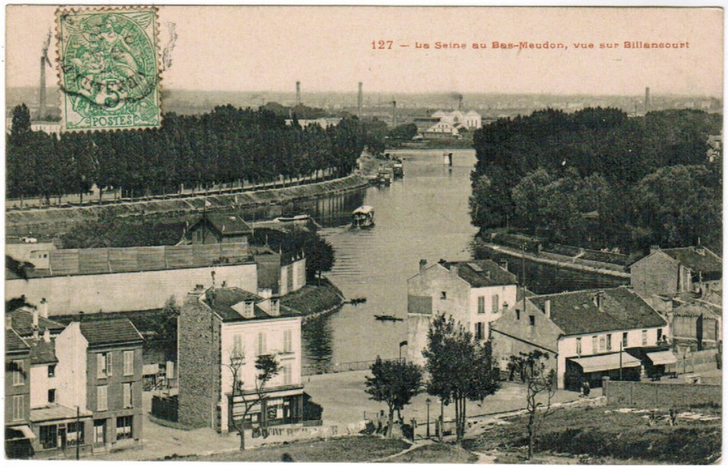 La seine en Bas Meudon, vue sur Billancourt