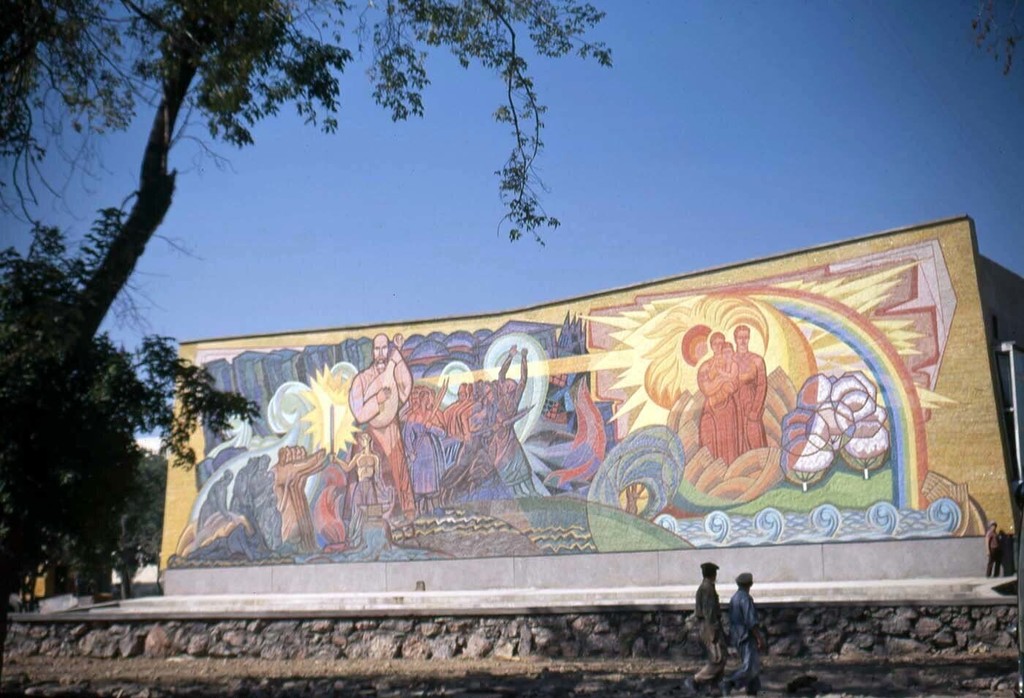 Большое мозаичное панно с изображением малоросского поэта Тараса Шевченко