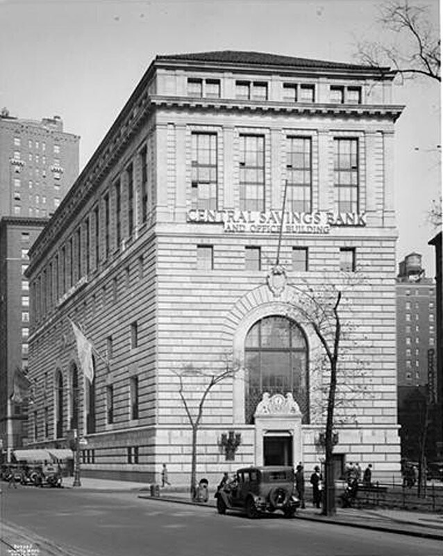 73rd Street and Broadway. Central Savings Bank, view from 72nd Street and Broadway.
