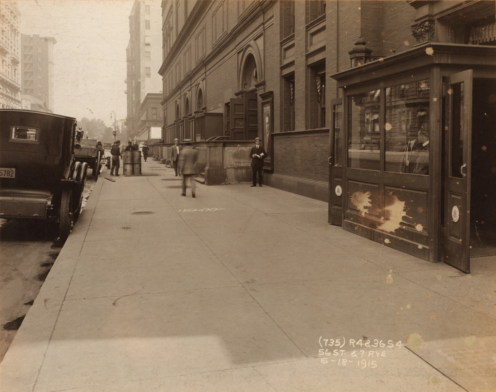 Seventh Avenue, east side, north from West 56th Street