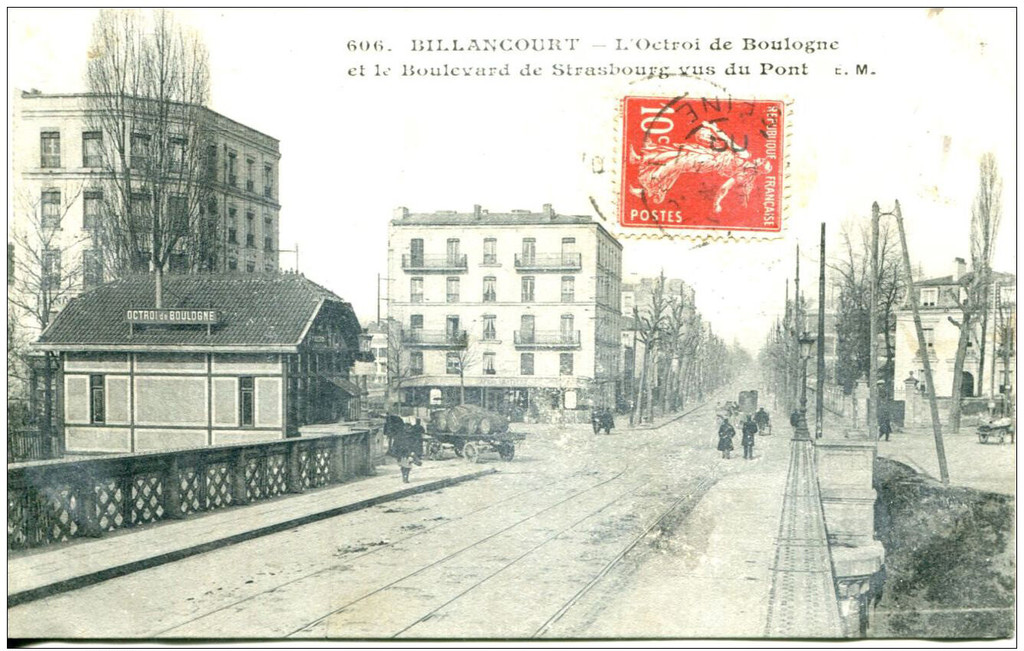 L'Octroi de Boulogne et le Boulevard de Strasbourg vus du Pont