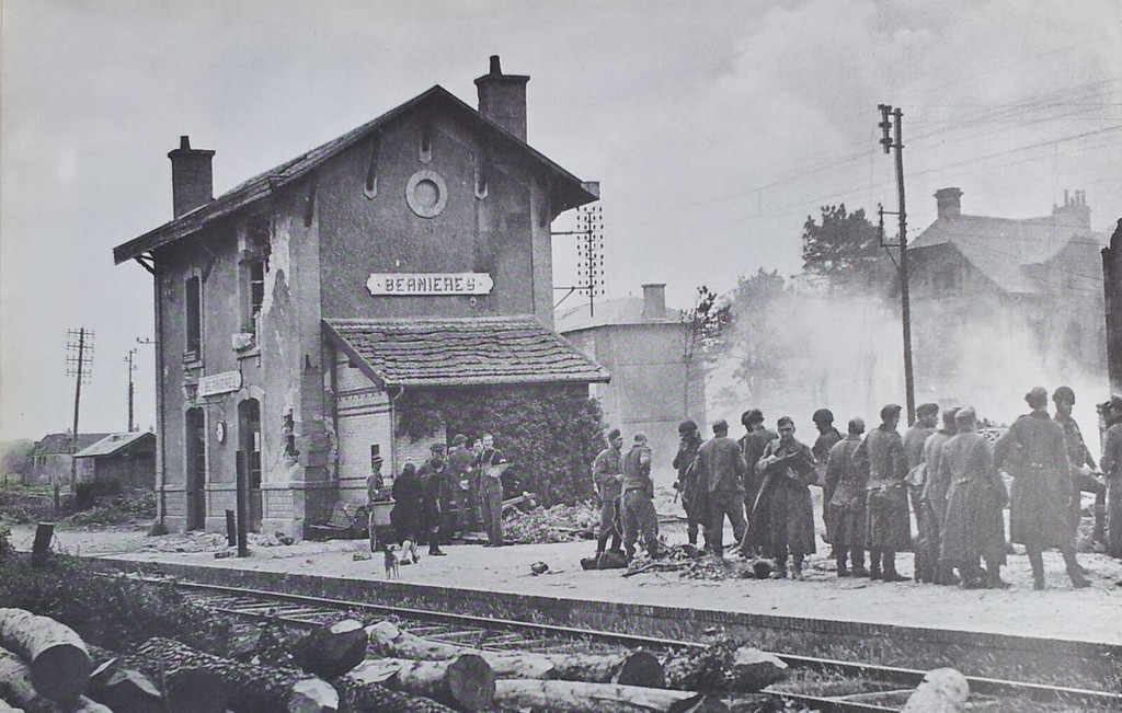 German prisoners at the station in Bernières