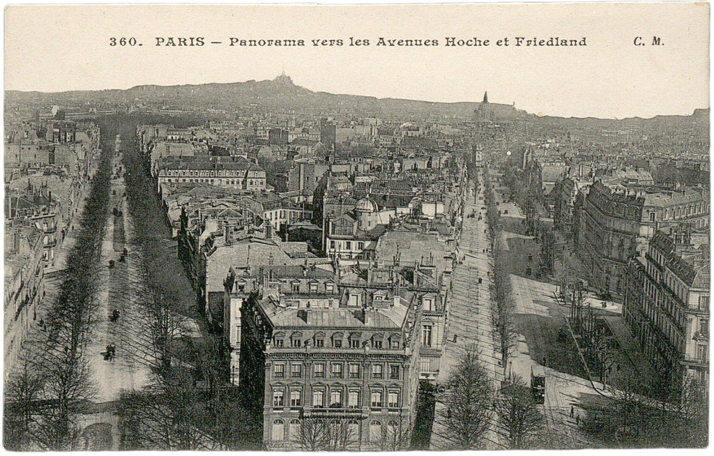 Panorama ver les Avenues Hoche et Friedland