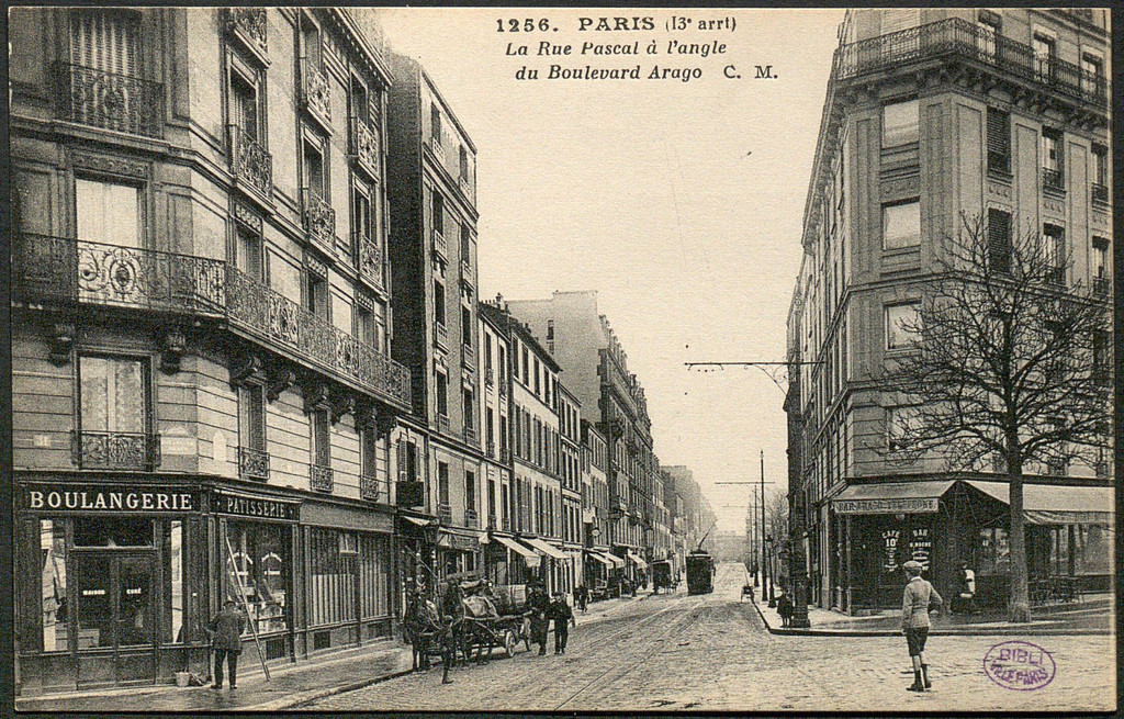 La rue Pascal à l'angle du Boulevard Arago