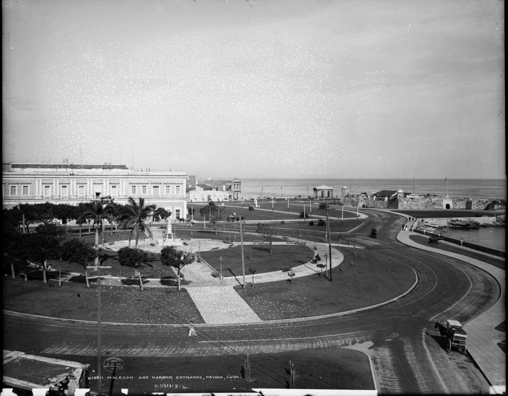 Malecon and harbor entrance.