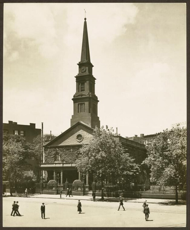 Second Avenue - East 10th Street, St. Mark's Church in the Bowery, NY