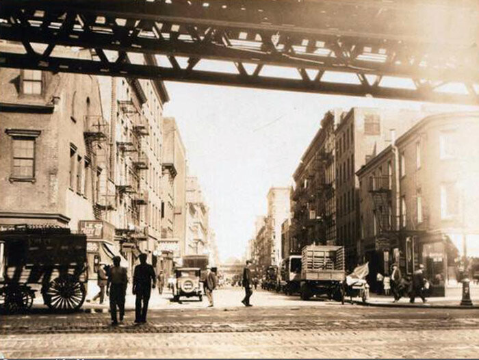 1st Street, east from the Bowery