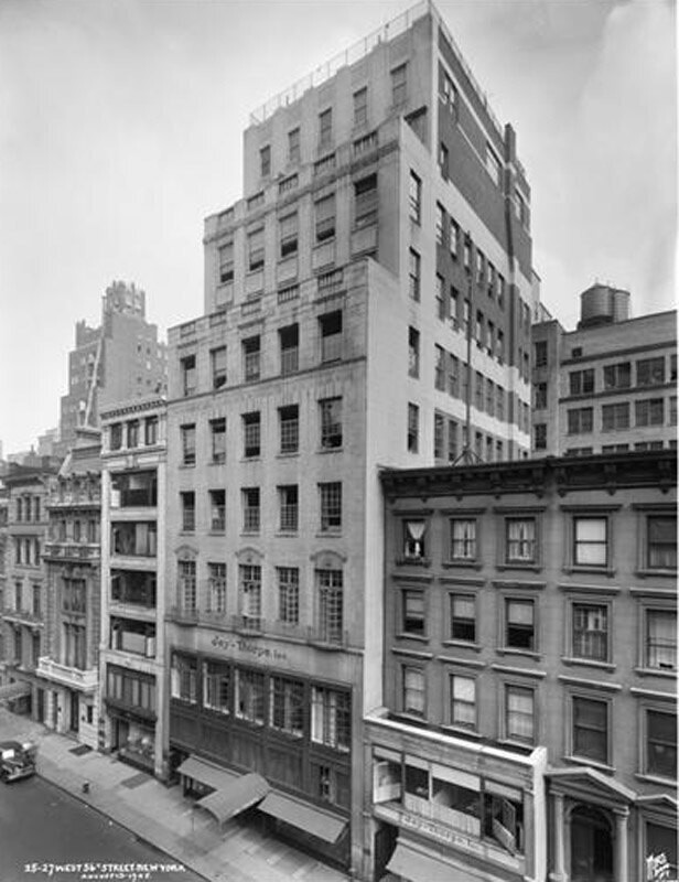 25-27 West 56th Street. J. Thorpe building, rear view.