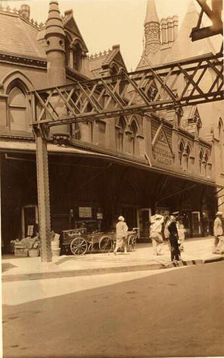 Sixth Avenue side of Jefferson Market. August 20, 1927