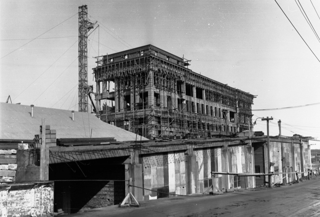 Adelaide. Railway Station Construction Showing Back of Station