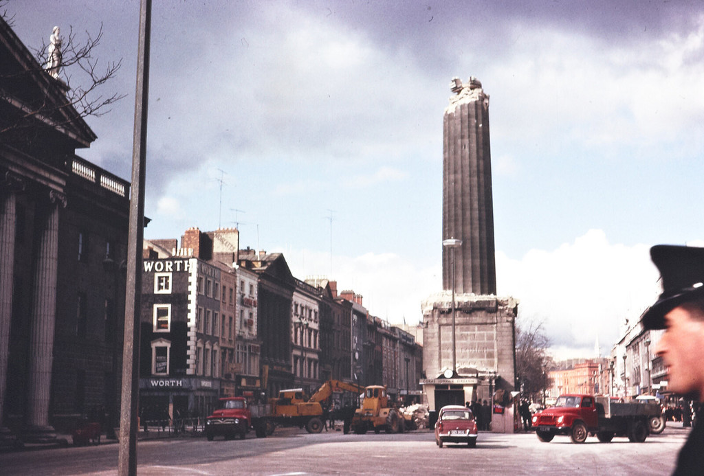Nelson's Pillar on the morning of 8 March 1966