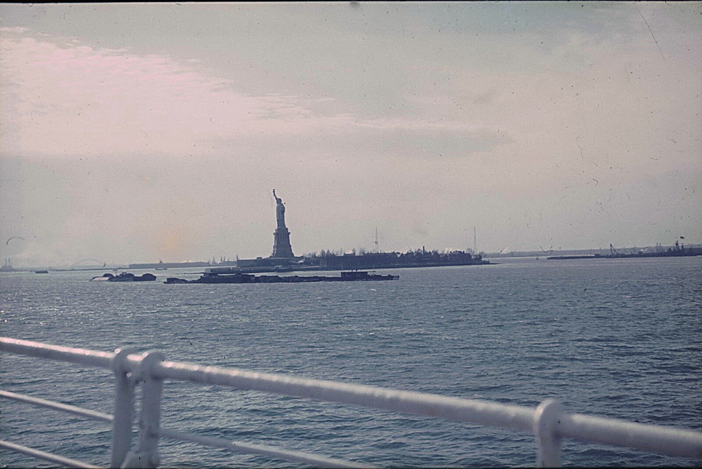 View from the ship to the Statue of Liberty