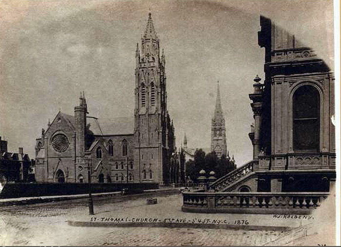 Fifth Avenue, north from 52nd Street, showing prominently St. Thomas' P. E. Church
