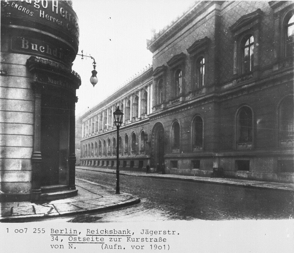 Jägerstraße 34, Ostseite zur Kurstraße: Reichsbank