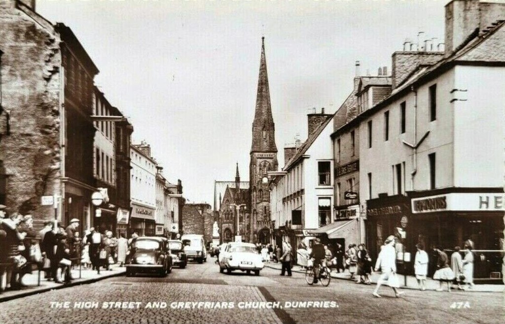 Dumfries. High Street and Greyfriars Church