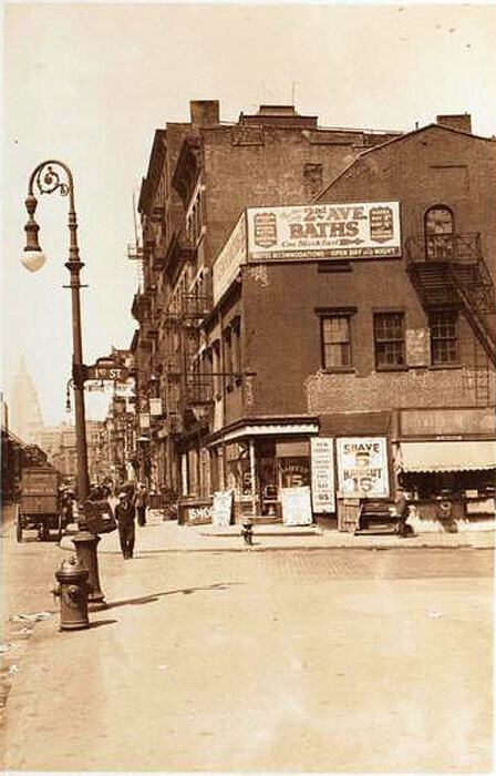 Bowery, east side, north from and including East 1st Street, to Cooper Square