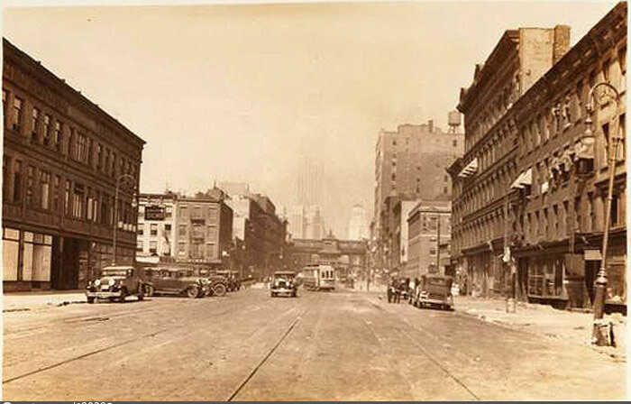 34th Street, west from east of First Avenue. September 11, 1931