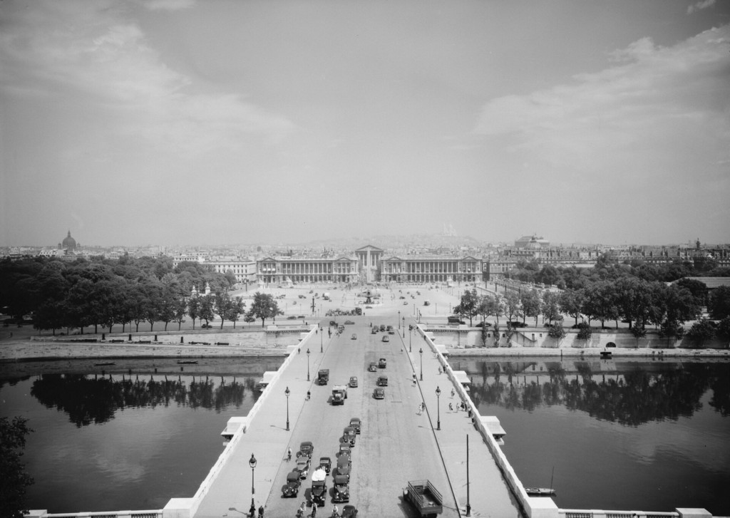 Le pont et la place de la Concorde, depuis le Palais Bourbon