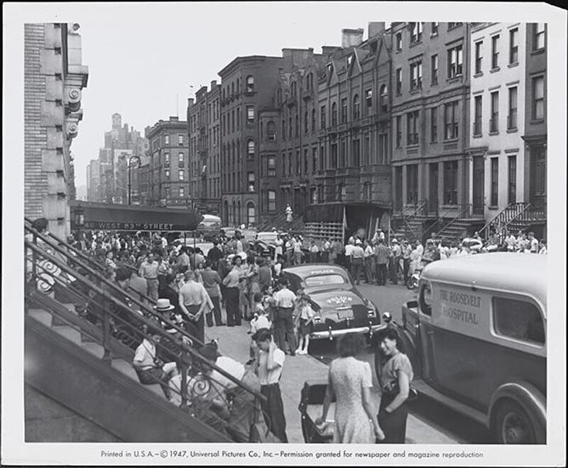 West 83rd Street during the filming of The Naked City
