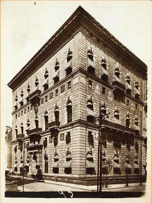 New home of the University Club, built about 1900, Fifth Avenue at corner of 54th Street.