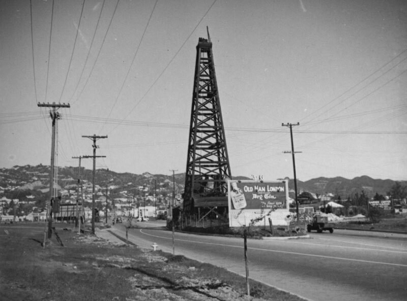 Oil well on La Cienega Boulevard