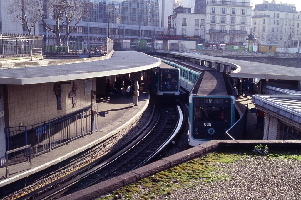Subway train at the station 