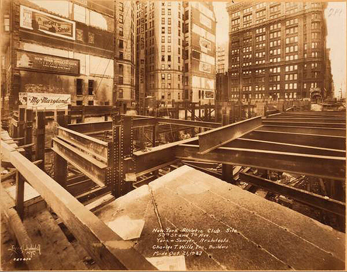 Work on the New York Athletic Club, Seventh Avenue, east side, from 58th to 59th Streets