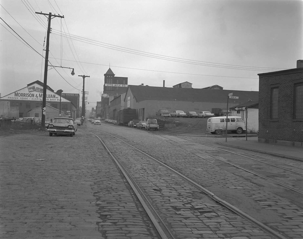 View of Smallman Street at 22nd Street, looking north to the Otto Milk Company