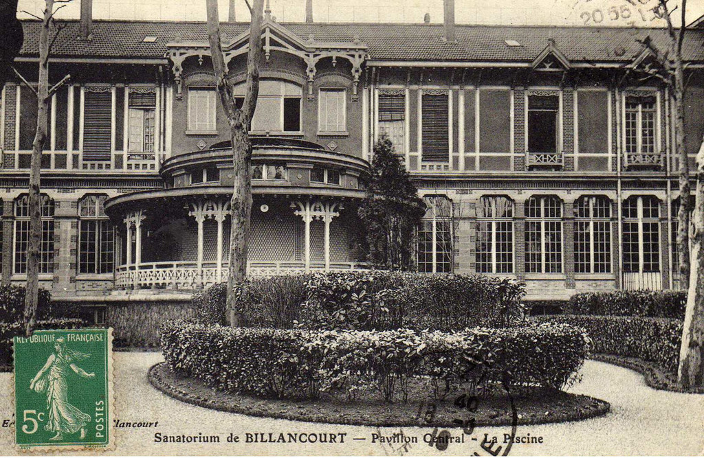 Sanatorium de Billancourt. Pavillon Central. La Piscine