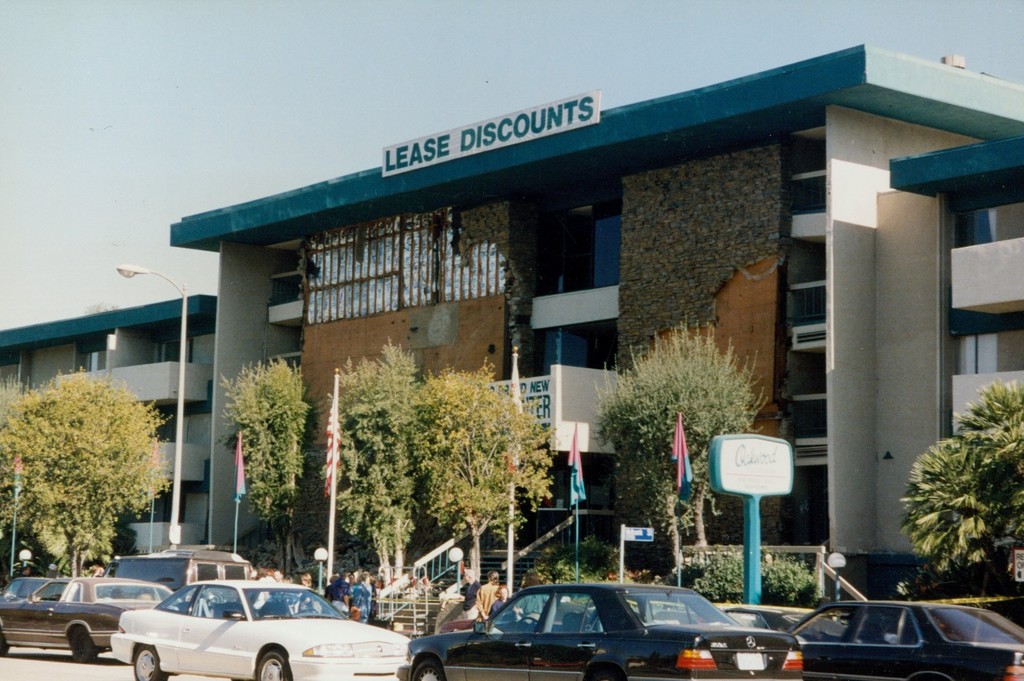 Damaged Apartment Complex from 1994 Northridge Earthquake