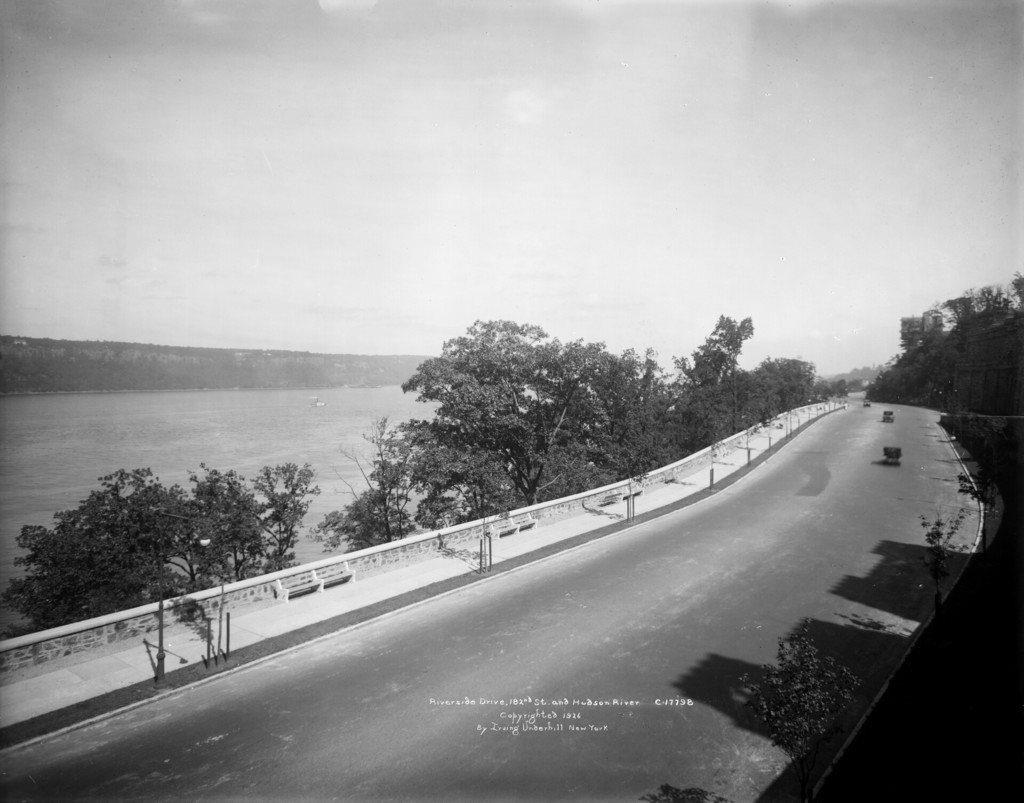 Riverside Drive. 182nd Street and Hudson River